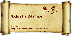 Mojszin Zámor névjegykártya